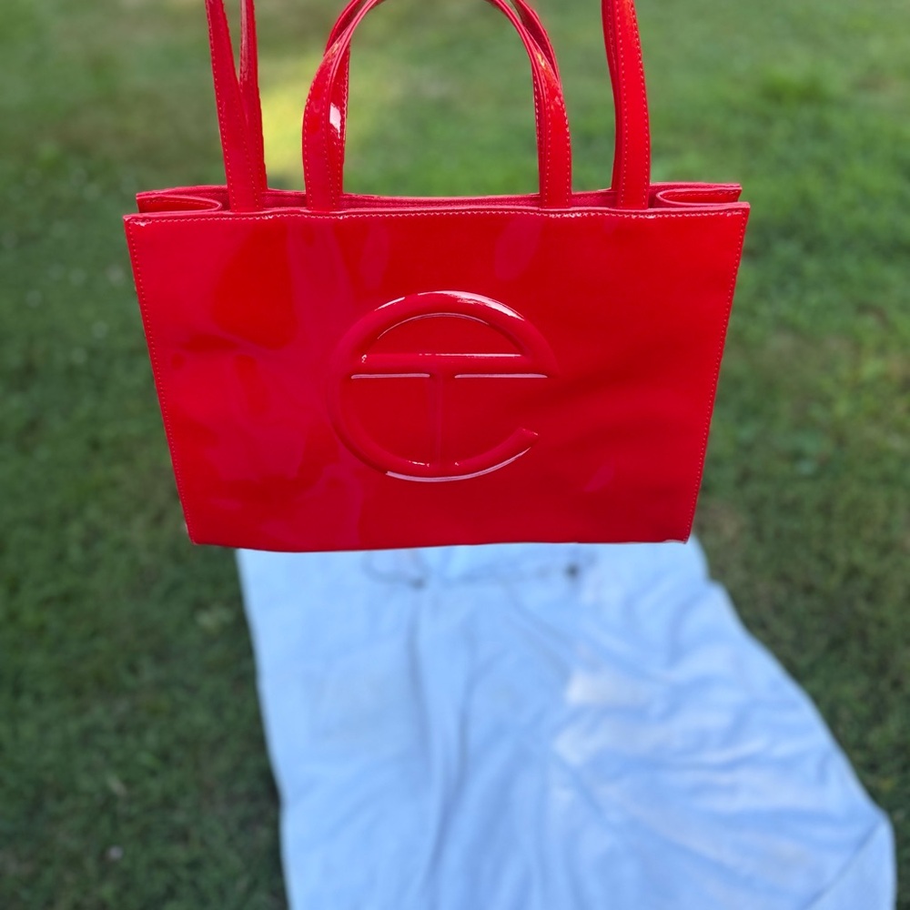 Telfar Red Tote Bag Durable Everyday Essential